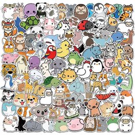 Water Bottle Laptop Stickers 100 Pcs Dog & Cat Stickers - Waterproof ...