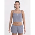 thumbnail image 4 of No Boundaries Jersey Sleep Henley Cami, Women's XXS-3X, 4 of 5
