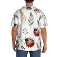 thumbnail image 3 of Balery Watercolor Ladybug Camisa Casual de Manga Corta con Botones para Hombre, Texturizada, Estilo Cubano, para Playa, Verano-XX-Large, 3 of 5