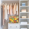 thumbnail image 4 of Yayeee Collapsible Cube Storage Bin with Lid Fabric Closet Decorative Basket with Handles, Retro Autumn Leaves, 4 of 7