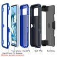 thumbnail image 5 of Xhy Google Pixel 8 Case with Belt Clip Holster Military Grade Heavy Duty Protection 3 in 1 Shockproof Armor Rugged Durable Detachable for Pixel 8 Phone - Dark Blue+Blue, 5 of 7