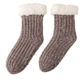thumbnail image 3 of Voska Women's Warm Fleece Lined Floor Socks Sherpa Thick Snow Socks Cozy Sleeping Socks Home Winter Gift for Women Girls Gray One Size, 3 of 4