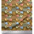 thumbnail image 1 of Soimoi Poly Georgette Fabric Cute Elephant Kids Printed Craft Fabric by The Yard 42 Inch Wide, 1 of 3