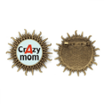 thumbnail image 1 of La madre loca más genial, mamá. Pin de gancho de metal vintage con forma de sol Unbranded M, 1 of 3
