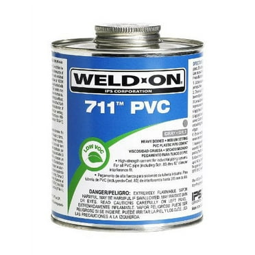 IPS 10119 Quart 711 Heavy Duty PVC Cement, Gray, 1-Pack