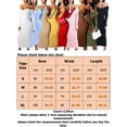 thumbnail image 2 of LUXUR Robe Tricotée pour Femme à Manches Longues, Robes Midi, Col en V, Aguichant, Garçon, Brun, TG, 2 of 4