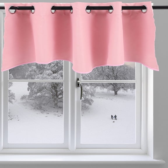 Yardwe Short Blackout Curtains Pink Window Small Drape Practical and Decorative