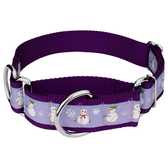 Country Brook Petz® Snowman Signature Martingale Dog Collar, 1 1/2 inch, Medium