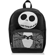 DECADE WEST Nightmare Before Christmas Mini Backpack for Women - 10 Canvas Jack Skellington Backpack with Front Pocket Plus Bookmark | Jack Skellington Backpack Purse Bundle