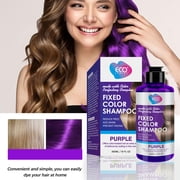 Purple color fixing shampoo, suitable for dyeing and white/blonde hair, moisturizing, unisex, hair care, color fixing, elegant packaging, rich in lavender extract
