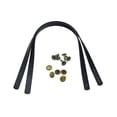 thumbnail image 1 of 2 Unids 60cm PU Bolso de cuero Asas Bolsa de mano Correa de repuesto Bolsa Cinturón con remaches Accesorios para mujeres Damas Bolsa de bricolaje (Negro), 1 of 6