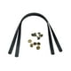 thumbnail image 1 of ColoMX 2 Unids 60cm PU Bolso de cuero Asas Bolsa de mano Correa de repuesto Bolsa Cinturón con remaches Accesorios para mujeres Damas Bolsa de bricolaje (Negro), 1 of 8