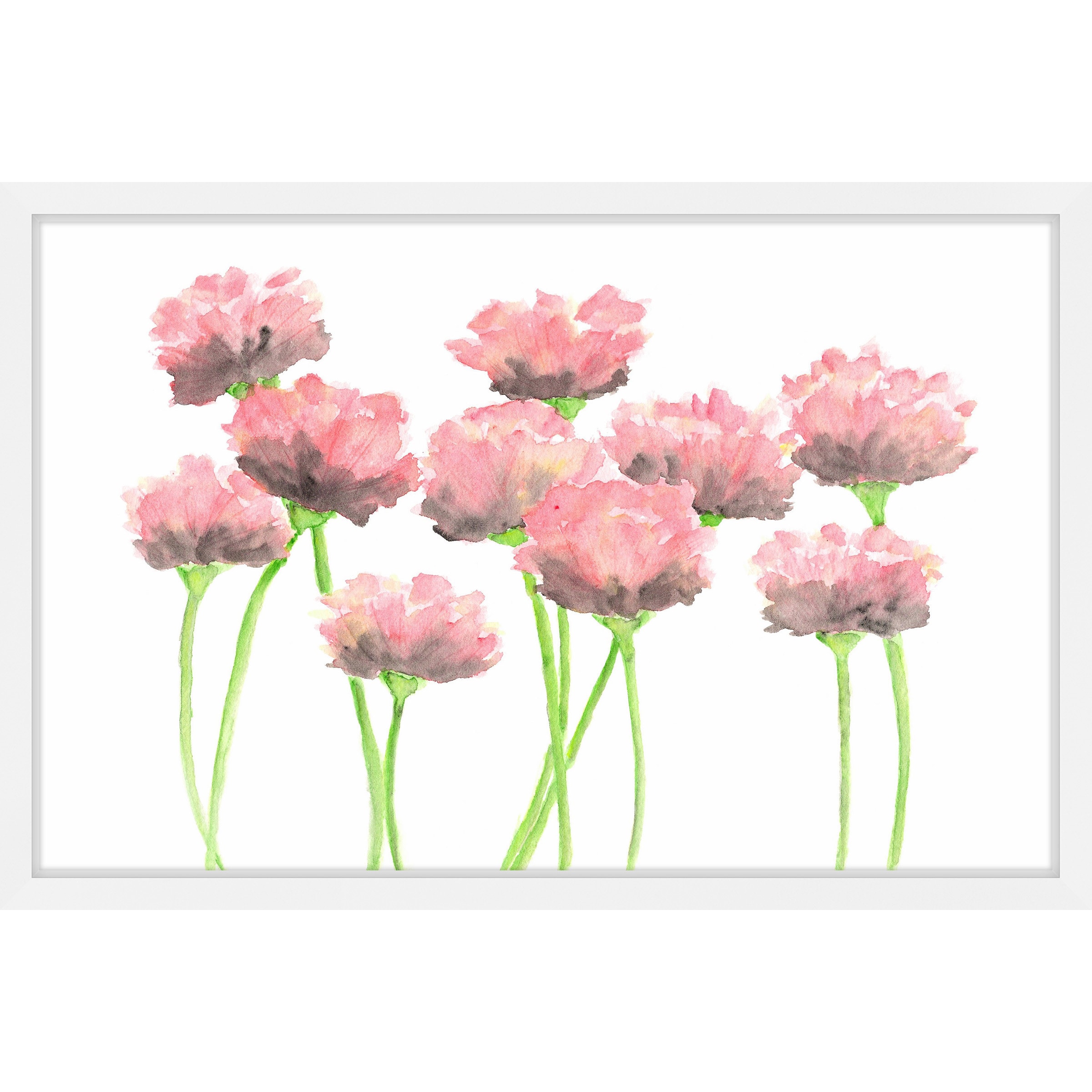 Marmont Hill 'Pink Poppies' by Thimble Sparrow Framed Painting Print