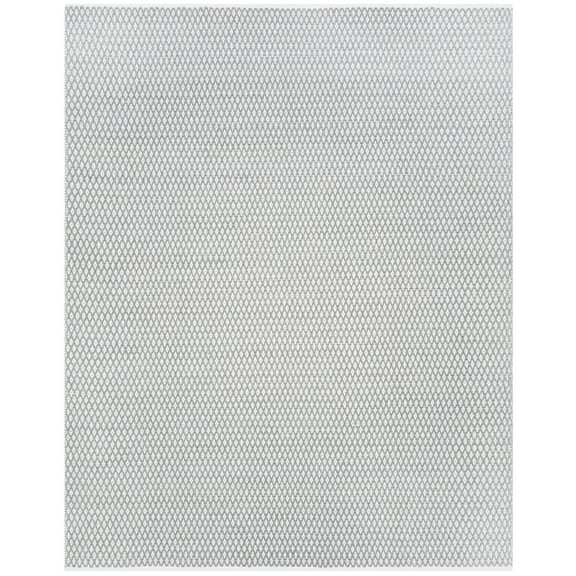 SAFAVIEH Boston Angelica Diamond Trellis Cotton Area Rug, Grey, 4' x 4' Square