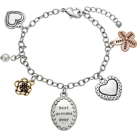 Personalized Planet Sandra Magsamen Grandma Oval Engraved Charm Bracelet