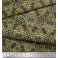 thumbnail image 2 of Soimoi Gray Cotton Cambric Fabric Buds & Tiny Leaves Print Fabric by the Yard 42 Inch Wide, 2 of 3