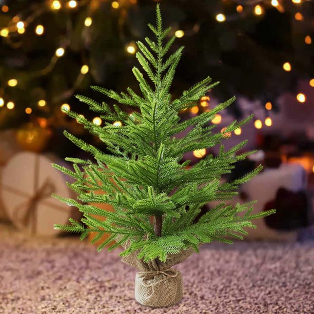 Árbol de Navidad Artificial Pequeño, Decoración Navideña Versátil, Pequeño árbol de Mesa para Fiestas, Tiendas, Bares, Centros Comerciales Y Cafetería verde