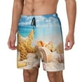 thumbnail image 2 of Balery Beach Starfish Shell Mens Swim Trunks Swim Shorts for Men Quick Dry Inseam Beach Shorts with Compression Liner Pocket-3X-Large, 2 of 9