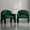 Green-2 Chairs, variant on BELLEZE Set of 2 Modern Accent Chair with Rubber Wood Legs, Comfortable Upholstered Armchair with Arched Design for Living Room, Bedroom, or Office - Oslo (Green)