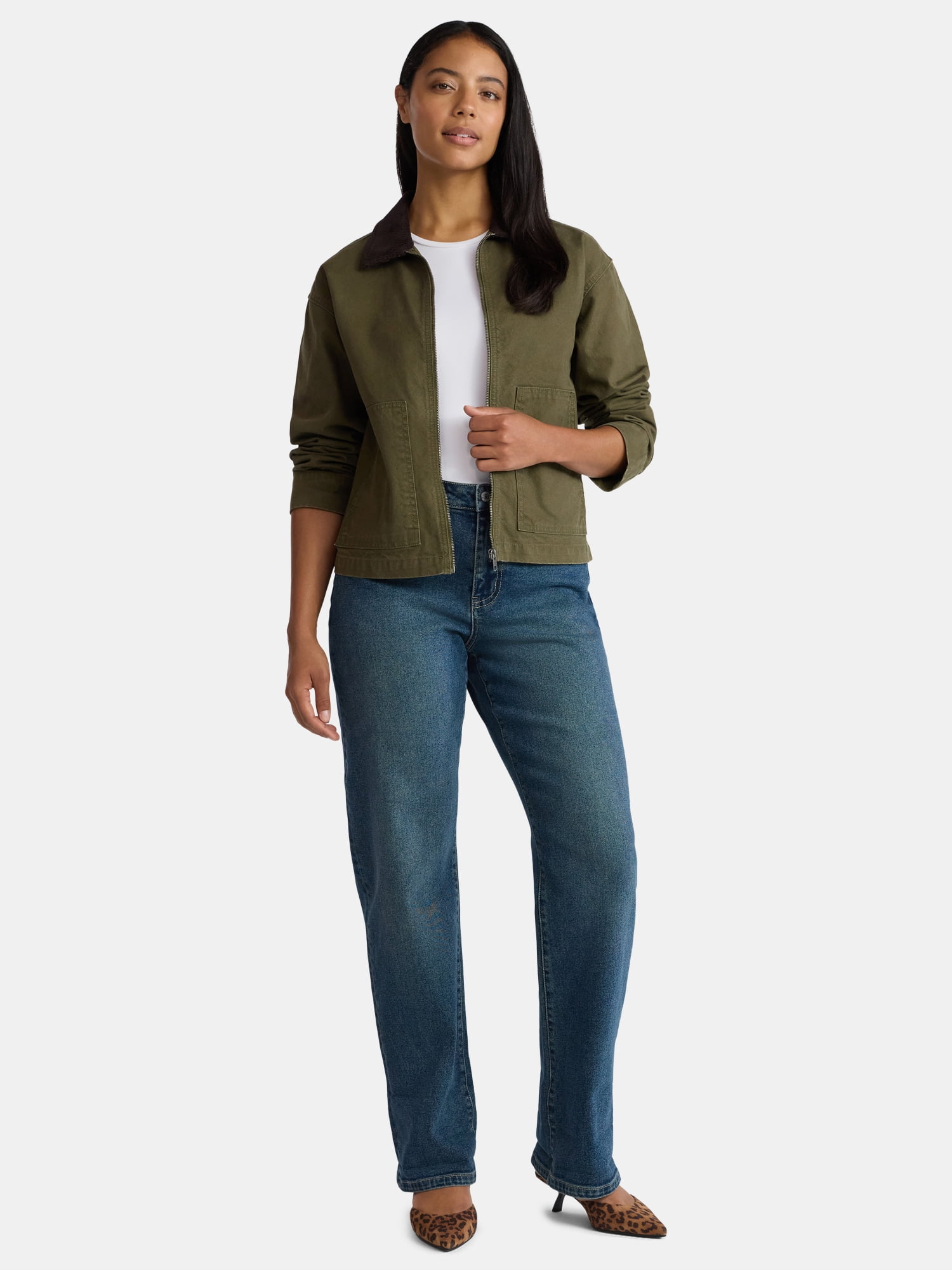 Madden NYC Women's Cotton Canvas Utility Jacket, Sizes XXS-XXL