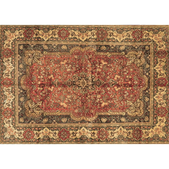 Ahgly Company Indoor Rectangle Persian Brown Traditional Area Rugs, 5' x 7'