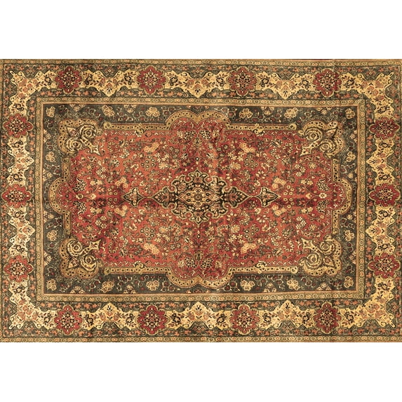 Ahgly Company Indoor Rectangle Persian Brown Traditional Area Rugs, 5' x 8'