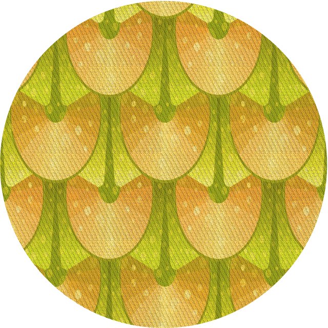 Ahgly Tapis Rond Lavable en Machine Intérieur Transitionnel Jaune, 8 Pieds Rond