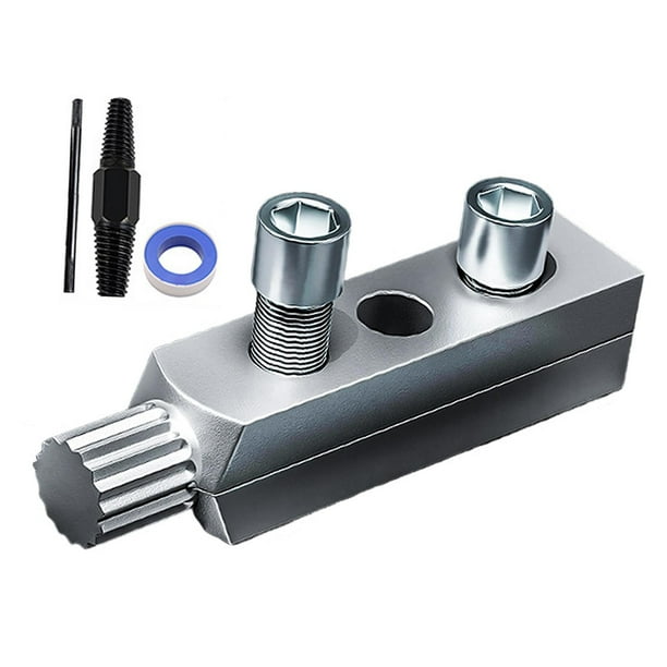 Extractor de tornillo para válvula de grifo con herramienta de reparación de tuberías y doble cabeza