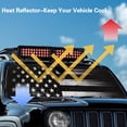 thumbnail image 5 of Uorisanigo Windshield Sun Shade for Jeep, Car Sunshade for Jeep Wrangler TJ JK JL1997-2024, Windshield Shades UV Rays Blocker Sun Visor Shades Keep Vehicle Cool, Black and White American Flag, 5 of 7