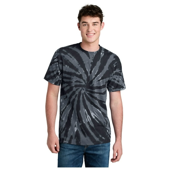 Port & Company Men's Tie-Dye Cotton Short Sleeve T-Shirt Black Small