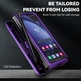 thumbnail image 3 of Phone Case for Samsung Z Fold 6 Case with Ring Holder Camera Lens Protector Slide Cover Black Shockproof Samsung Galaxy Z Fold 6 Case Rugged Heavy Duty with Pen Slot (Purple), 3 of 16