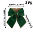 thumbnail image 3 of Christmas Red Velvet Bows 10" × 8" Decorative Holiday Bows for Wreath, Garland, Tree, Indoor Outdoor Xmas Decorations, Green, Bow, 3 of 9