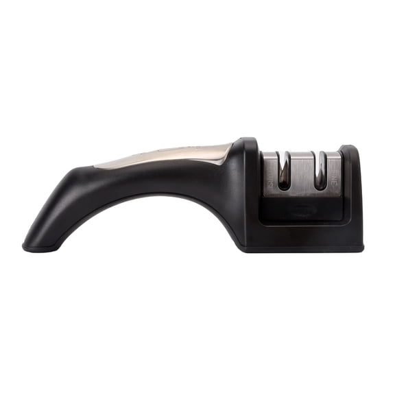 Ergo Chef Fastedge 2 Stage Knife Sharpener, Tabletop Kitchen Knife Sharpener, Tungsten Carbide and Ceramic Inserts, Black