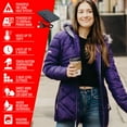 thumbnail image 4 of ActionHeat 5V Women's Heated Long Puffer Jacket W/ Hood 3XL, 4 of 5