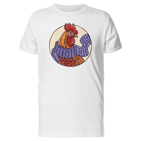 Rooster With A Scarf T-Shirt Men -Image by Shutterstock, Male Medium