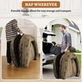 thumbnail image 3 of Human Dog Bed for Adult, Foldable Giant Dog Bed for Humans with Removable Cover, Washable Faux Fur Pet Couch for Adult, 71"x43"x10", Brown, 3 of 6