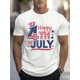 thumbnail image 1 of 100% Cotton Happy 4th Of July For Men Fourth Of July For Women American T-Shirt, 1 of 6