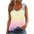 thumbnail image 2 of Runfenguu Womens Loose Tank Tops Womens Graphic Tank Tops 2025 Women'S Spring And Summer New Tank Eyelet Embroidery Neck Fashion Print Casual Fashion Tops Running Vests For Women, 2 of 5