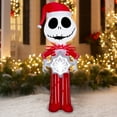 thumbnail image 2 of Airblown Inflatables Christmas 5.5 Foot Stylized Jack Skellington with Spider Snowflake Disney, 2 of 6