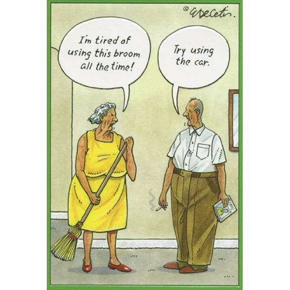 Pictura Tired Of Using Broom Eric Decetis Funny / Humorous Wedding Anniversary Card
