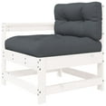 thumbnail image 3 of vidaXL 7 Piece Garden Lounge Set with Cushions White Solid Wood, 3 of 5