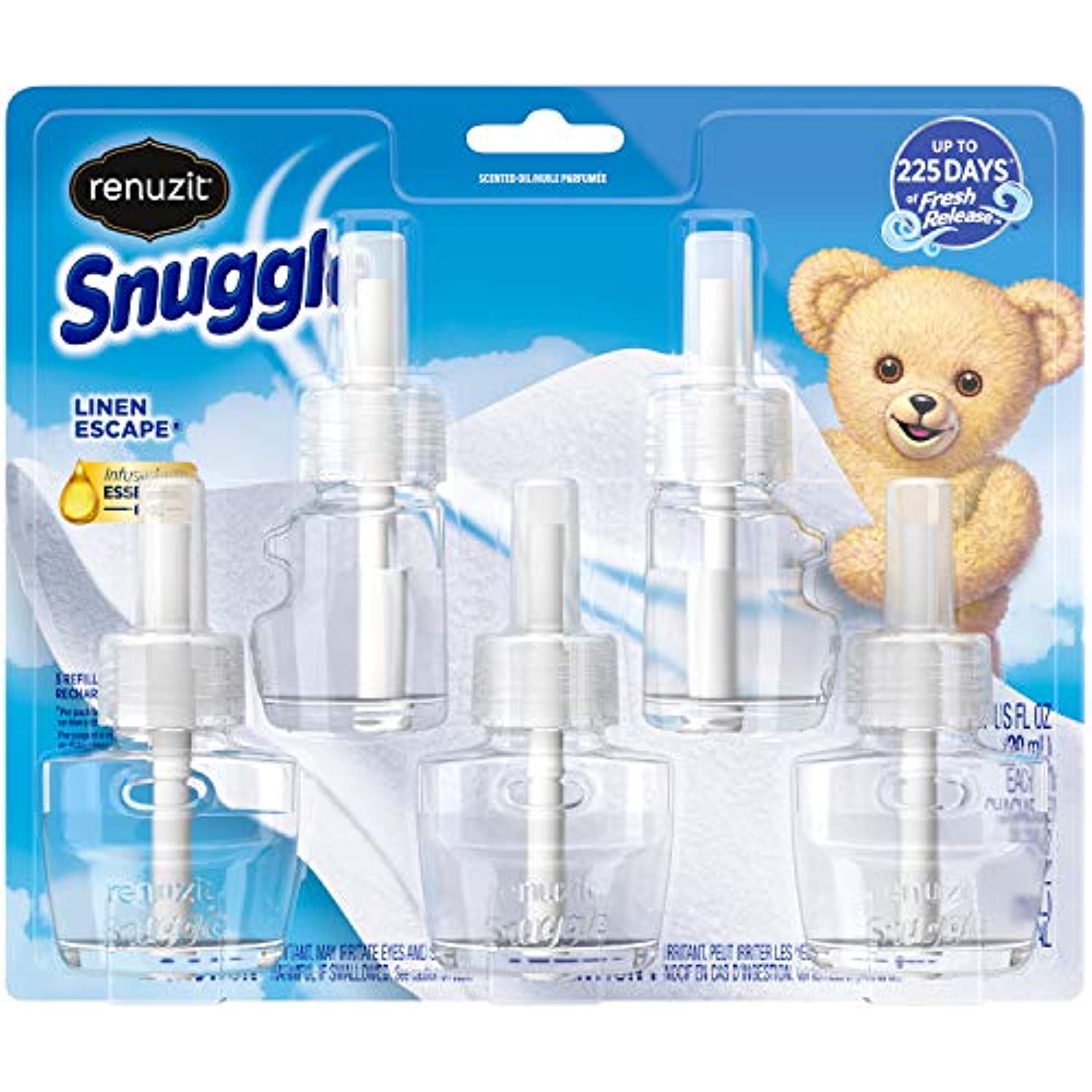 Renuzit Snuggle Scented Oil Refill For Plugin Air Fresheners, Linen