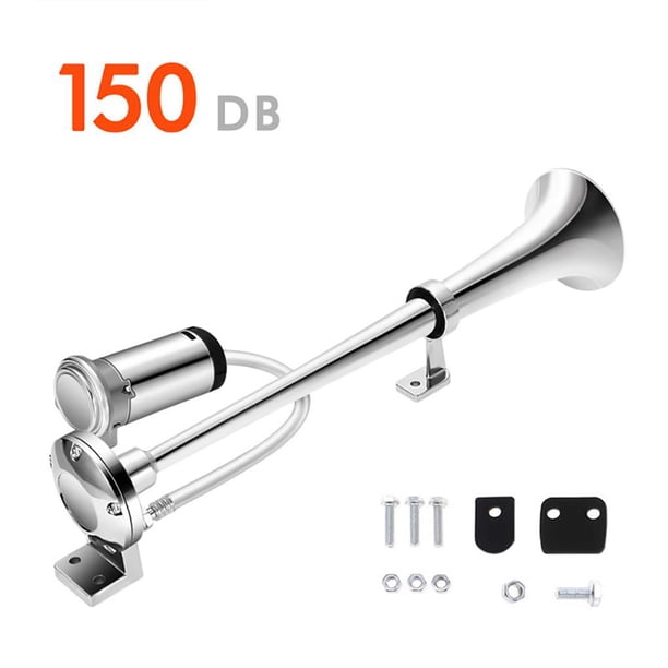 Riwesomey Universal 17 pulgadas 150DB fuerte bocina de aire de coche 12V bocina de aire de trompeta única con compresor para tren coche camión barco RV Vehículos, repuestos y accesorios Mis No.2