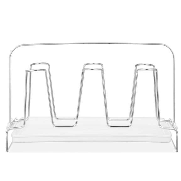 DINHEAROM Stainless Steel Cup Rack Silver 1Pcs 10.02X6.29X5.70In