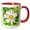 Red/White, variant on 3drose, Radiant White Daisy, 11oz Two-tone Black Mug