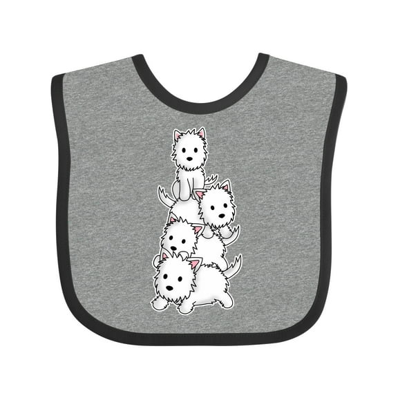 Inktastic Kawaii Westie Stack Boys or Girls Baby Bib