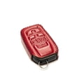 thumbnail image 3 of Vitodeco Genuine Leather Smart Key Fob Case with Leather Key Strap Compatible for Toyota Rav4 Prime 2021 (5-Button, Red), 3 of 5