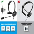thumbnail image 3 of Necvior Adjustable Headset with Flexible Noise-Cancelling Microphone and Control, Black, For Single Port Computers, 3 of 9