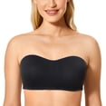 thumbnail image 2 of Kureaily Women's Bandeau Bra Strapless Padded Strapless Bra Push Up With Non Silicone Transparent Straps Women's Tube Top Bralette Without Underwire Comfort Push Up Bras, 2 of 4