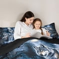 thumbnail image 5 of Castle Fairy Wolves Wildlife Queen Comforter Set,Moutain Woodland Bedding Comforter Set, 5 of 8